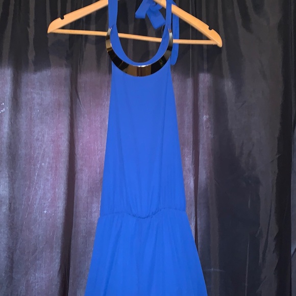 Silver Necklace Halter Jumpsuit - Picture 1 of 3